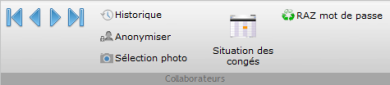 Barre d'outils fiche collaborateur