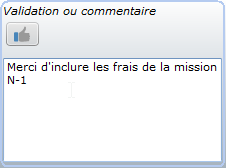 Saisie commentaire