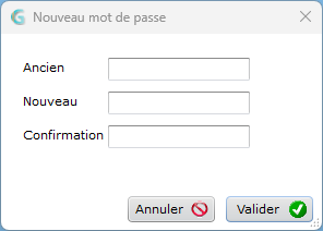 Changer mot de passe Changer mot de passe